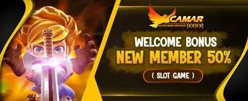 Bonus Member Baru Welcome 50% promotion banner